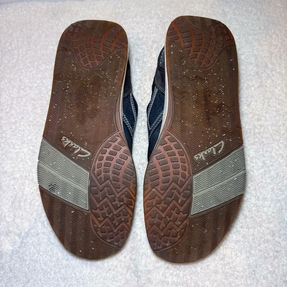 Clarks Gray Leather Casual Shoes Men's 11.5W